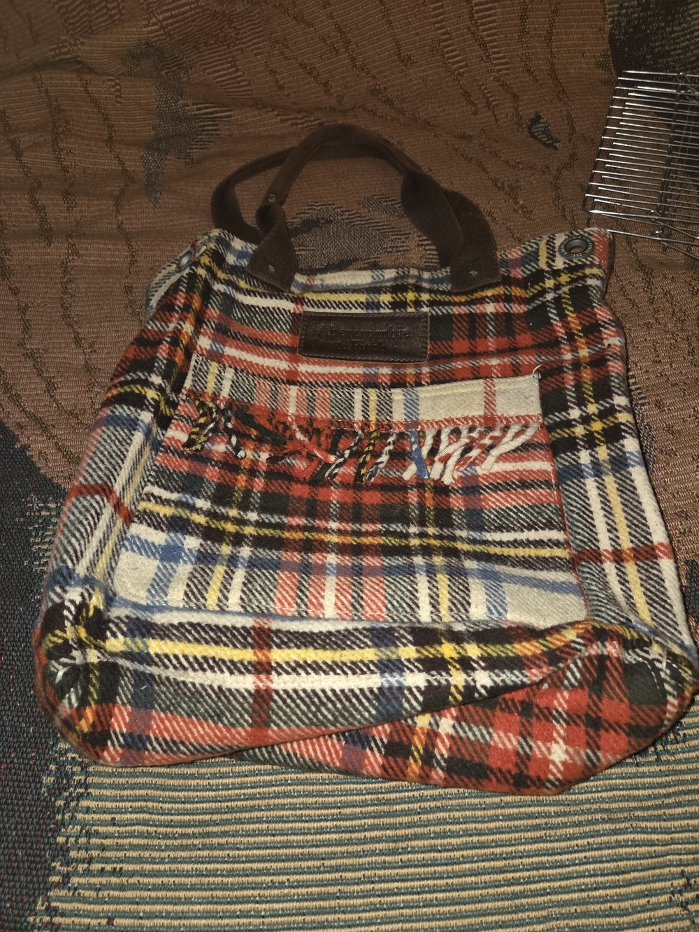 Y2K Vintage Abercrombie & Fitch Plaid Tote